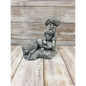 Gold Miner‎ With Dog Authentic Handcrafted Resin Statue Volcanic Ash Home Decor